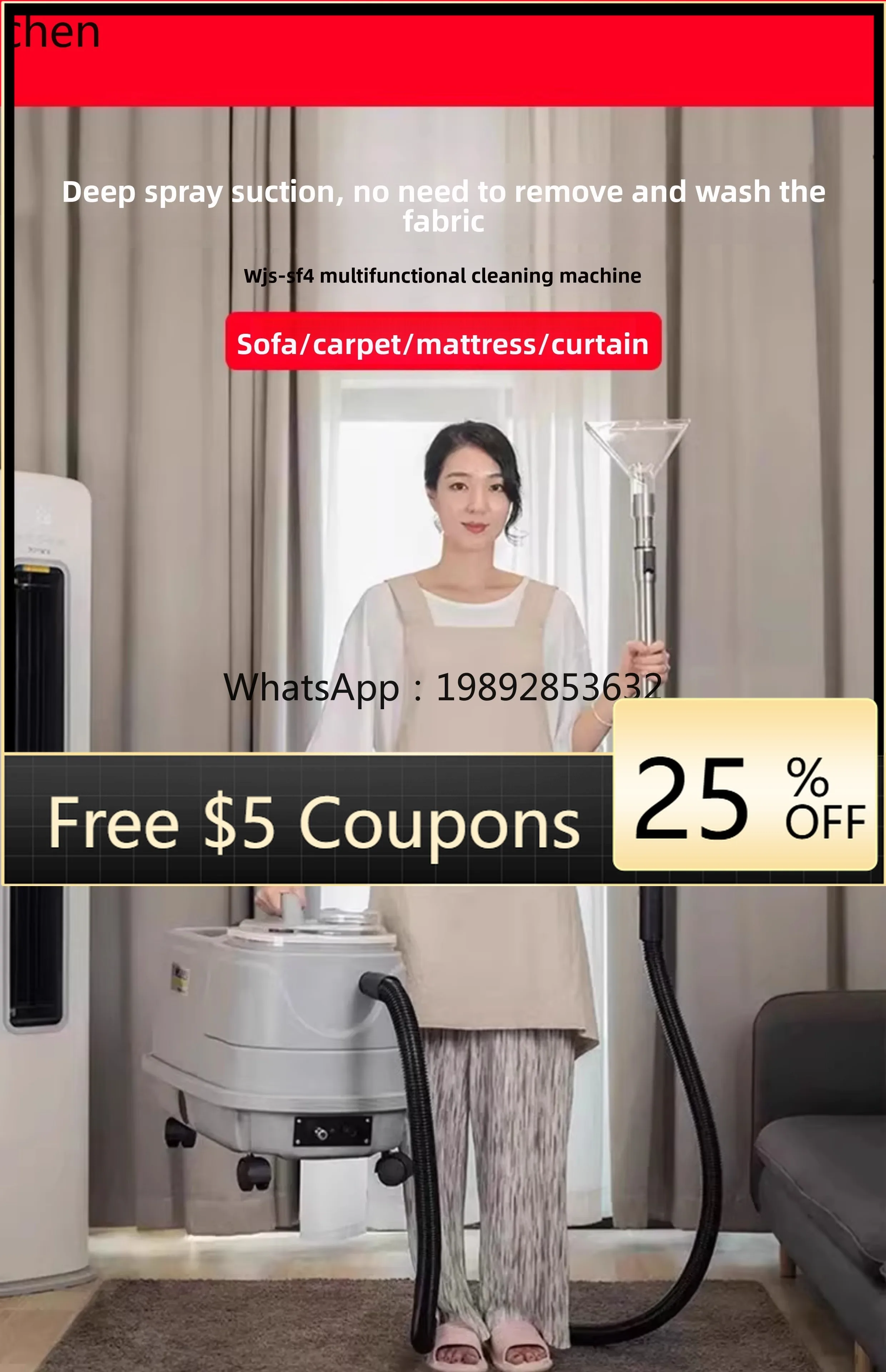 

A1 fabric sofa curtain cleaning machine suction integrated mattress three-in-one dry bubble spray vacuum cleaner