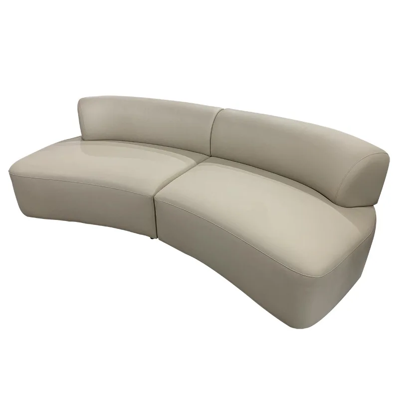 

Modern simple special-shaped sofa creative living room large flat floor hotel designer furniture fabric curved sofa