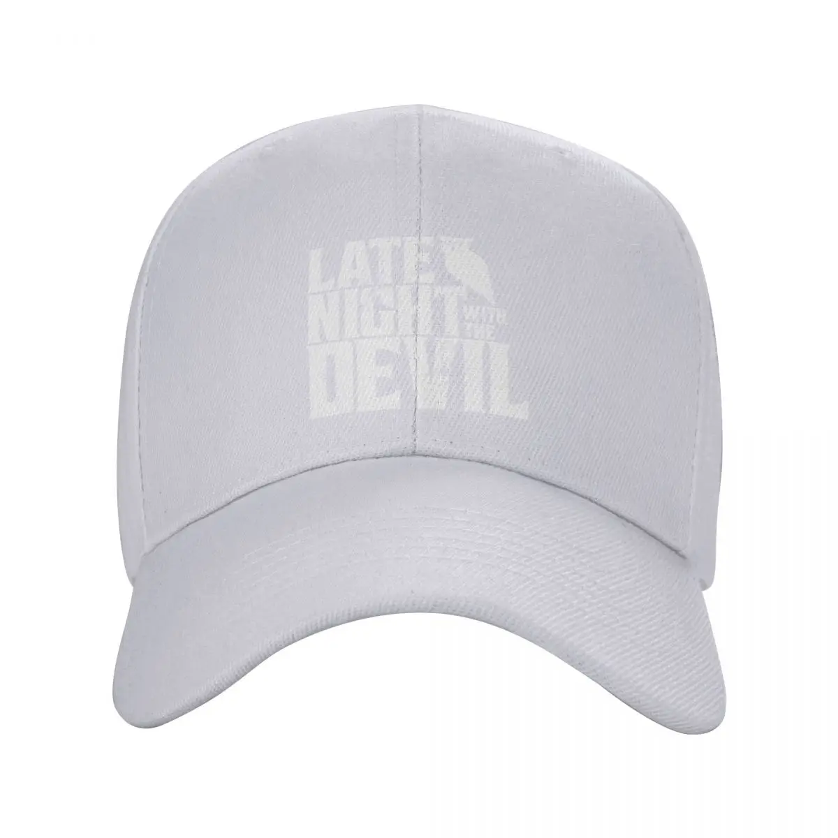 Late Night With The Devil - White Baseball Cap Beach Outing Military Tactical Cap Golf Trucker Cap Women's 2024 Men's