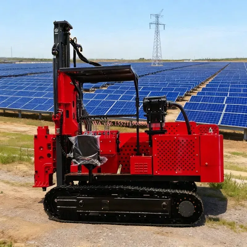 wmwmnu High Efficiency 91KW Drilling Machine with Engine Pump and Motor for Photovoltaic Panel Installation High Load Moment