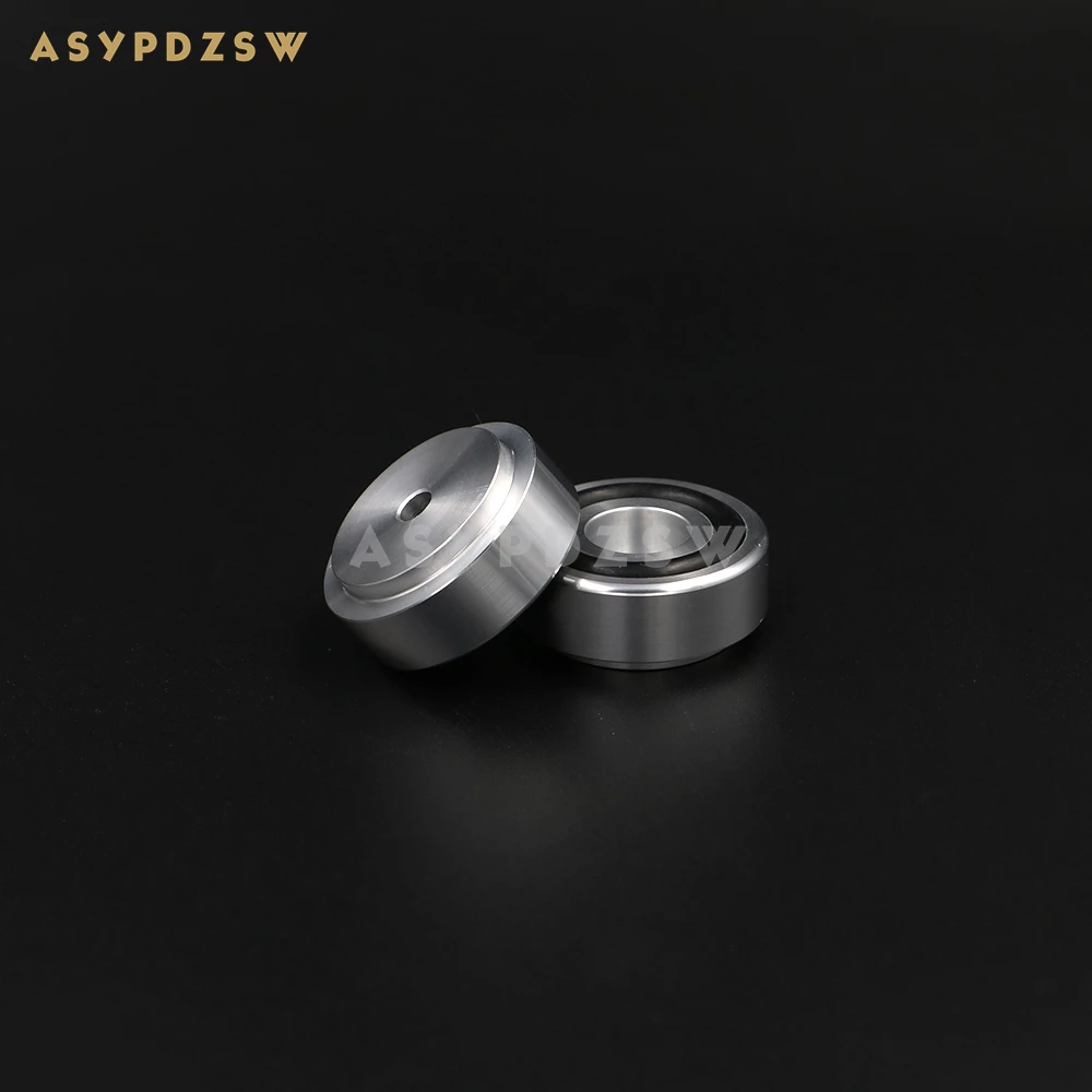 4 peças 30*13mm alto brilho amplificador de alumínio completo alto-falante máquina pés almofada de choque prata/preto (opcional)