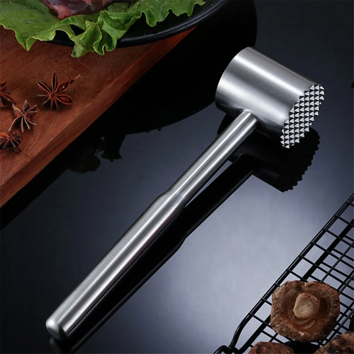 Sale Meat Tenderizer Mallet,304 Stainless Steel Meat Hammer Pounder Flattner Beater,for Steak Beef Chicken Pork,Kitchen Tool