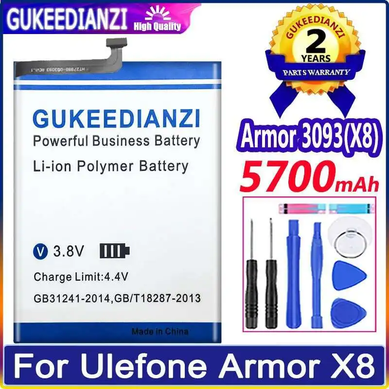 

5700Mah Mobile Phone Battery For Ulefone Armor X8 3093 High-Efficiency