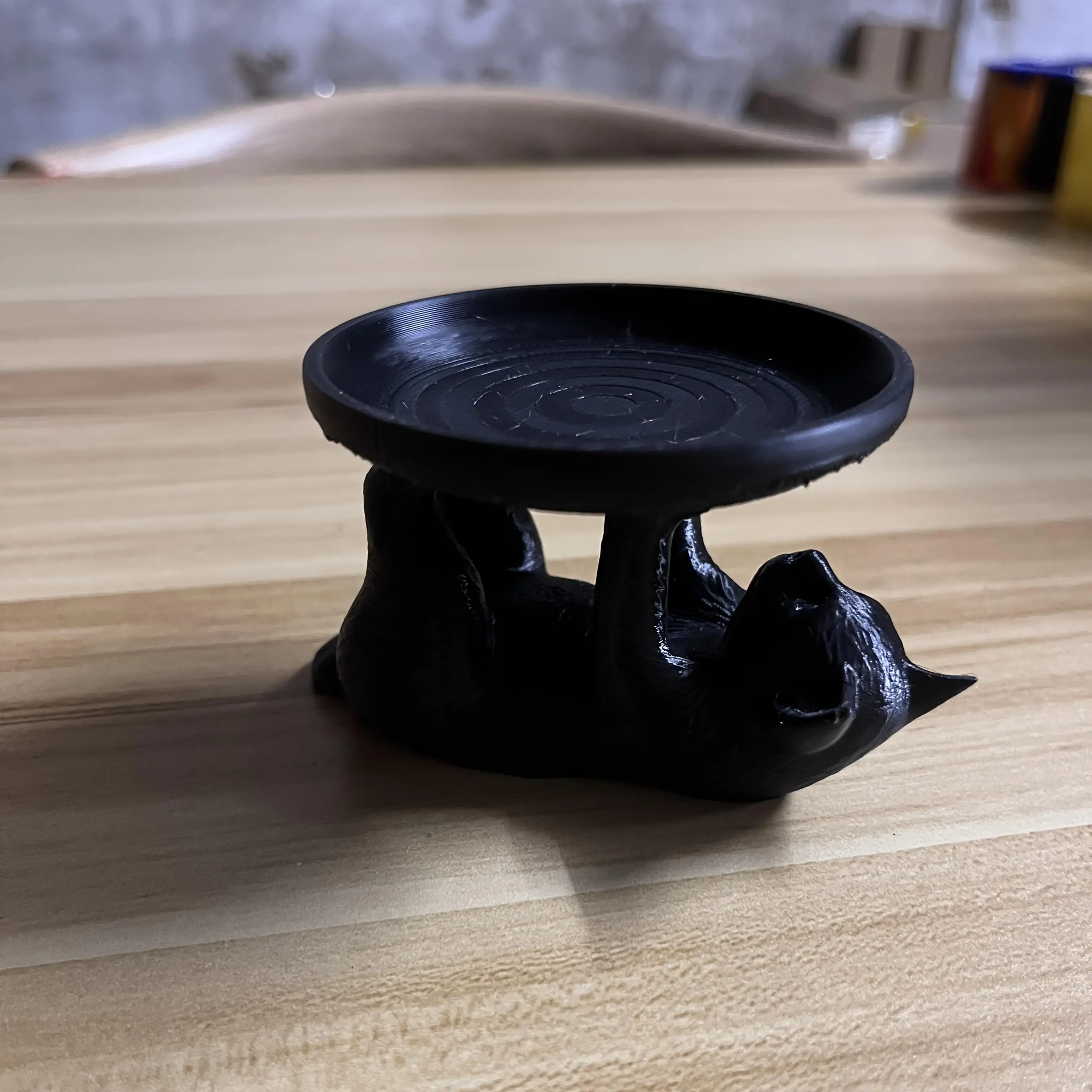 Cute Black Cat Jewelry Tray Resin Cat Trinket Dish Mini Animal Tray for Rings Earrings Keys Vanity Organizer Home Decor view 4