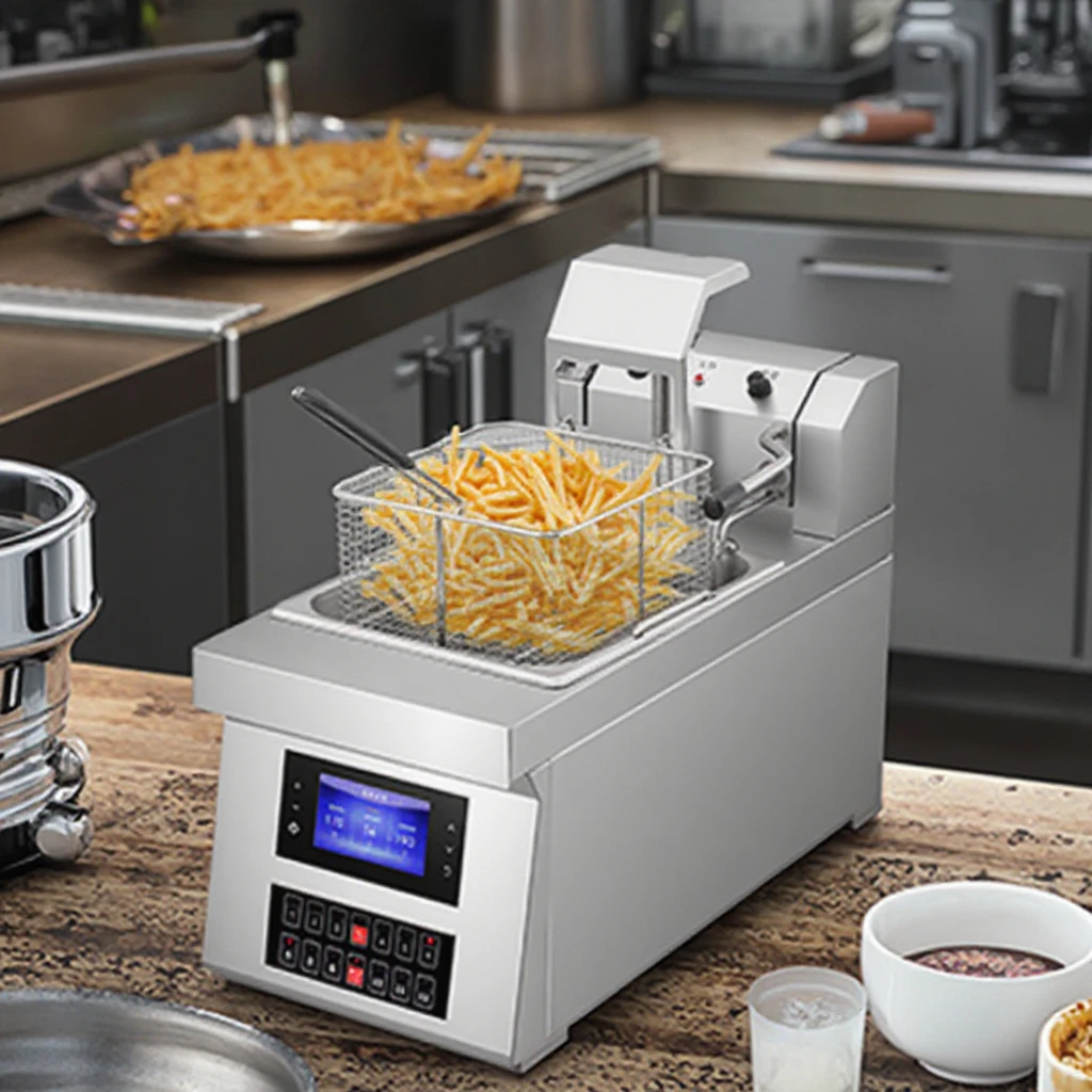 New Condition for Hotels Restaurants and Food Shops 8L Electric Auto-Lift Deep Fryer
