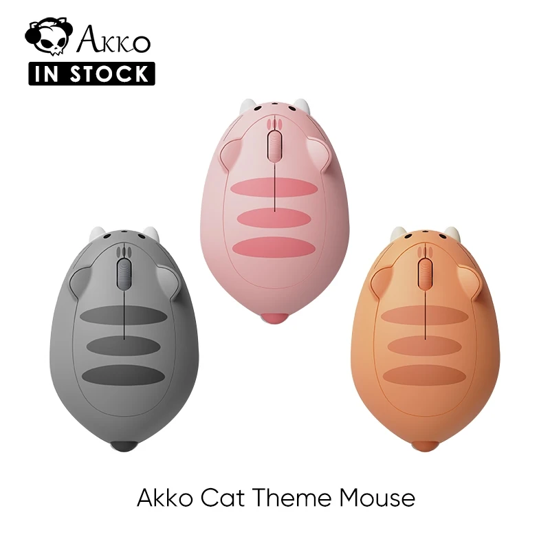 Akko 2.4G Wireless Mouse Cute Cat Designed Theme Creative Mouse Ergonomic Optical 1200 DPI Mini Mice For Office Gaming Mouse