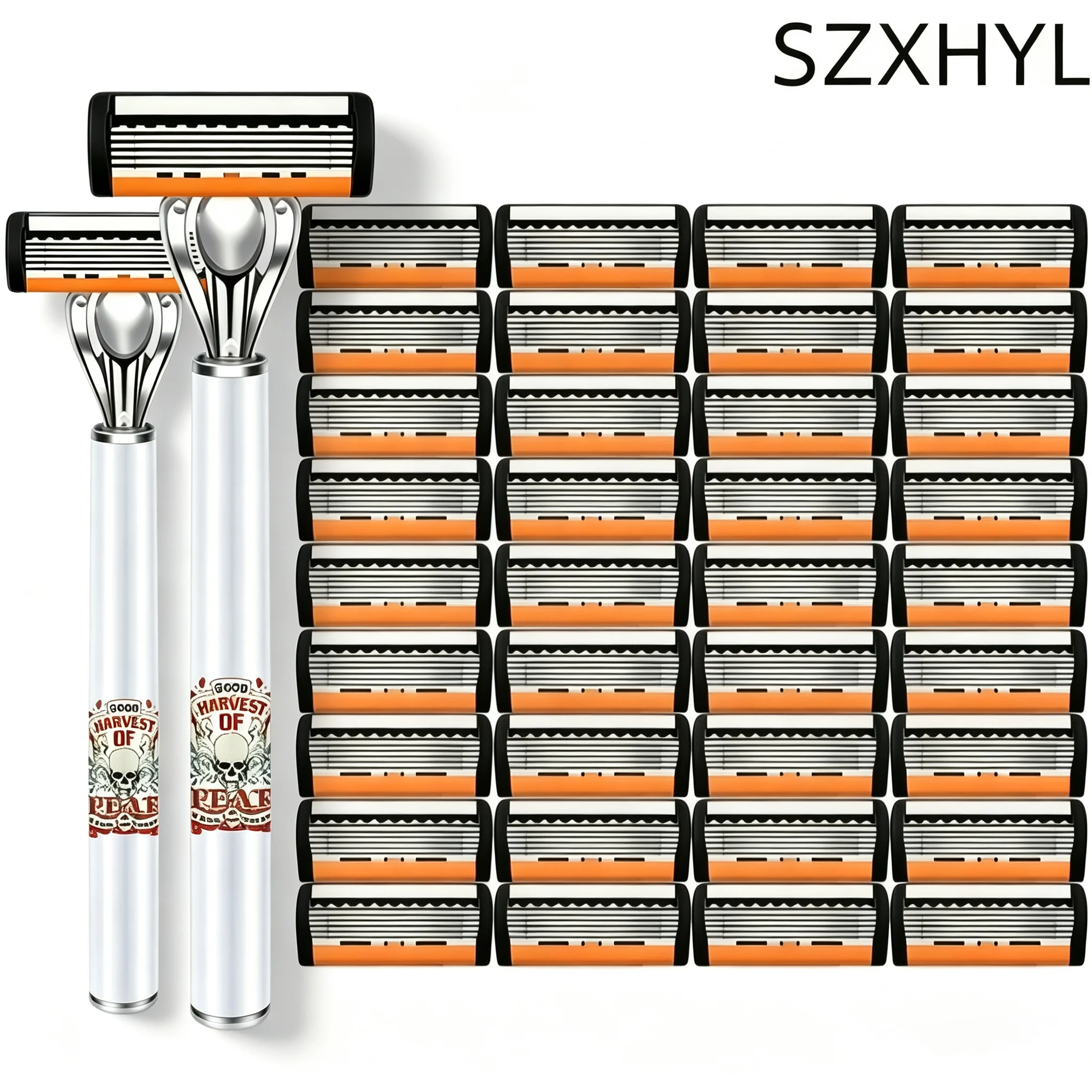 NEW Shaver Men Razor Shaving 6 Layer Stainless Blade Shaver No Skin Irritation Old School Shaver Heads No Skin Damage Blades