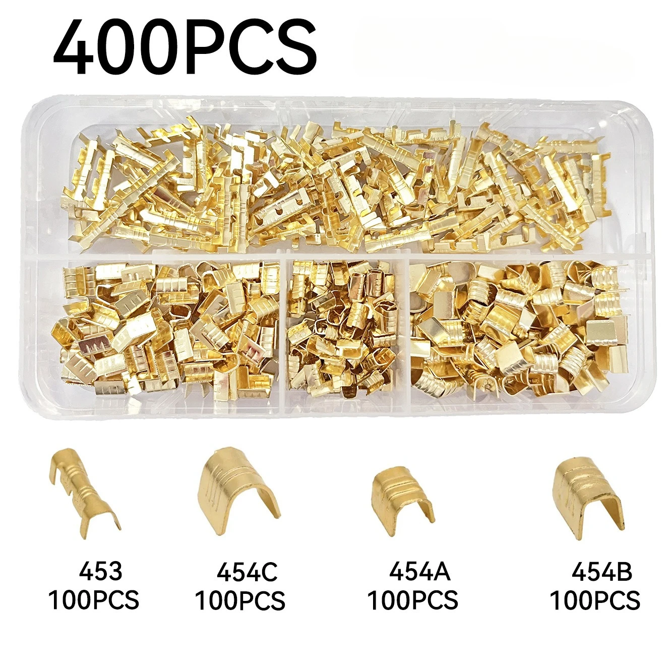 454A/B/C U-Type Copper Buckle Fuse Clips Crimper, 453 Ratchet Crimping Pliers for Cold Press Terminals Wiring Crimper Tool view 5