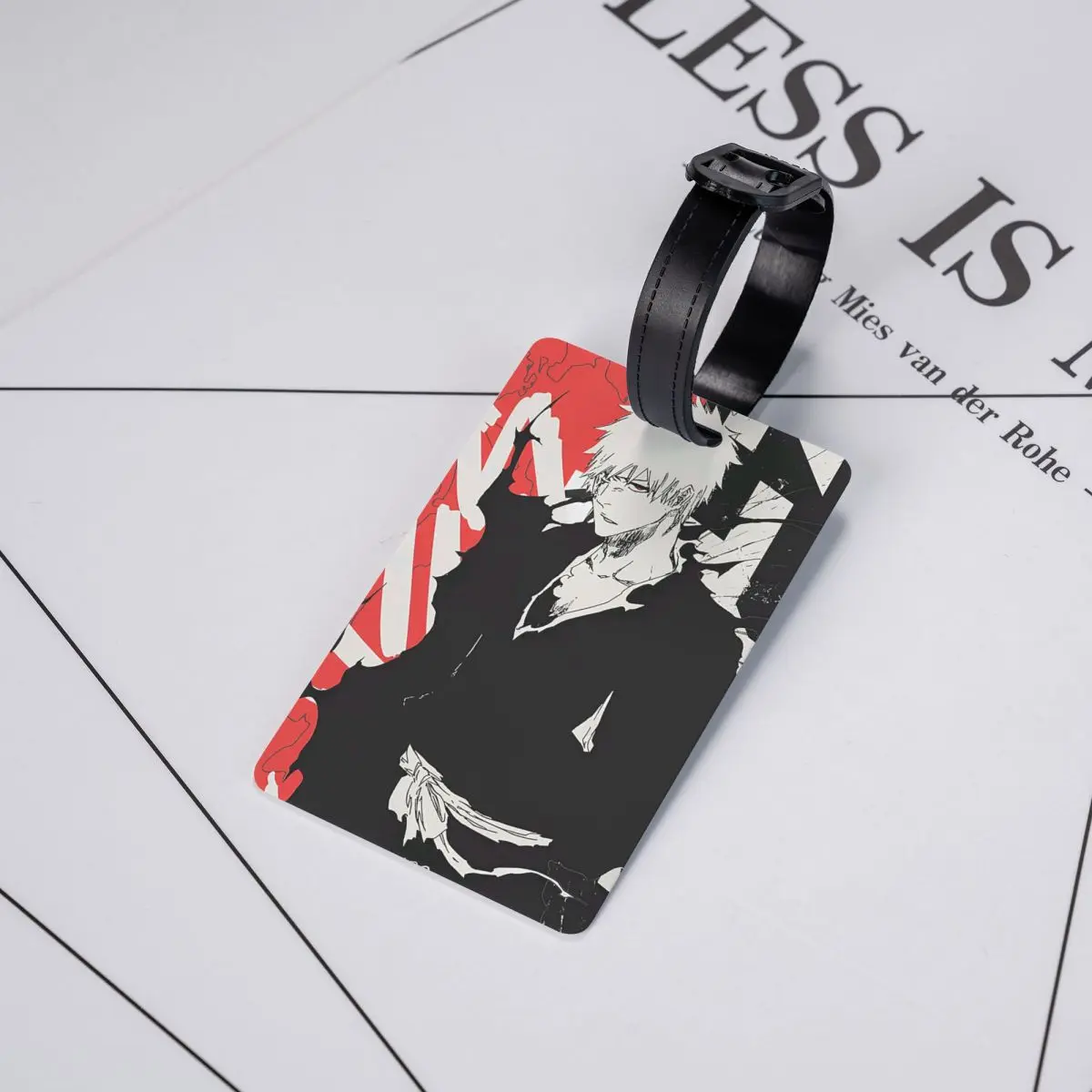 

Ichigo Kurosaki Anime Bleach Luggage Tags Suitcase Accessories Travel Baggage Boarding Tag Label Holder ID Name Address