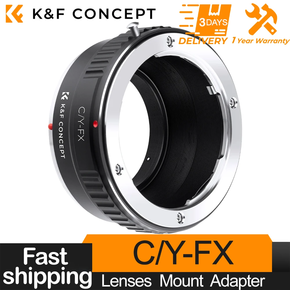 

K&F Concept C/Y-FX Lens Adapter Ring for Contax/Yashica Lens to Fujifilm X Series Camera Body for Fuji X-A1 X-A2 X-E3 X-M1 X-Pro