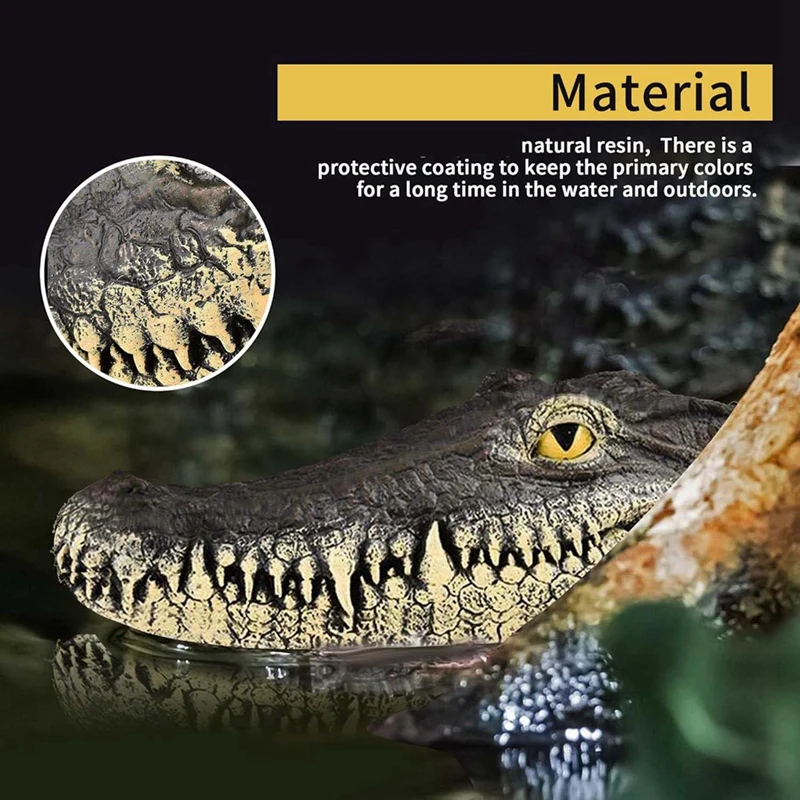 Floating Alligator Head,Alligator Head Decoy for Pool,Alligator Head for Swimming Pool and Pond,Deterrent Ducks
