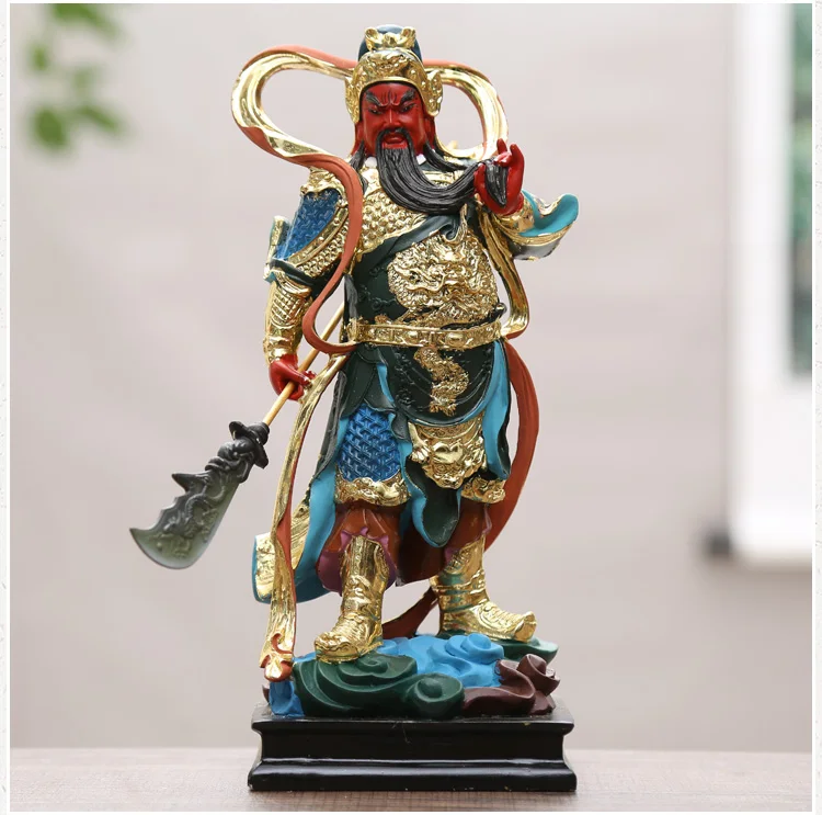 Taoist Buddhism HOME Shrine efficacious protection Gold plating Patron saint GUAN GONG God FENG SHUI statue large
