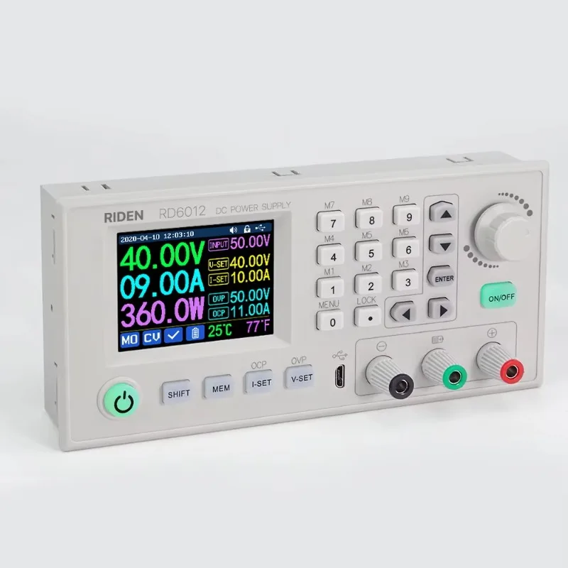 RD RD6012 USB DC DC Digital Control Variable Stabilized Adjustable Buck Voltage Lab Power Supply Converter 60V12A Charge Battery
