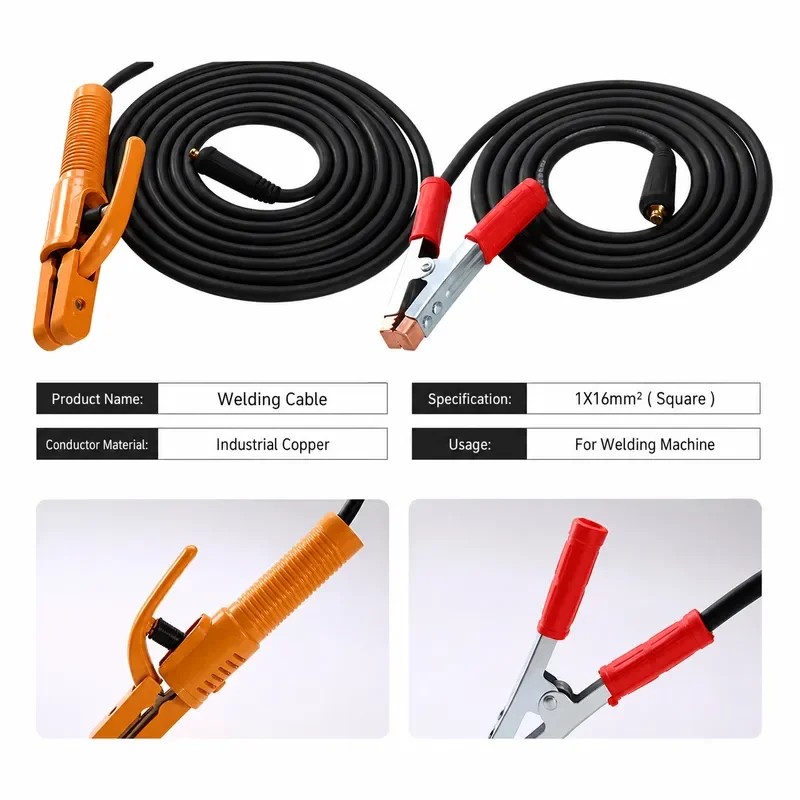 Welding Electrode Holder 5M Cable Earth Clamp 3M Ground Clip Set Welder Accessories