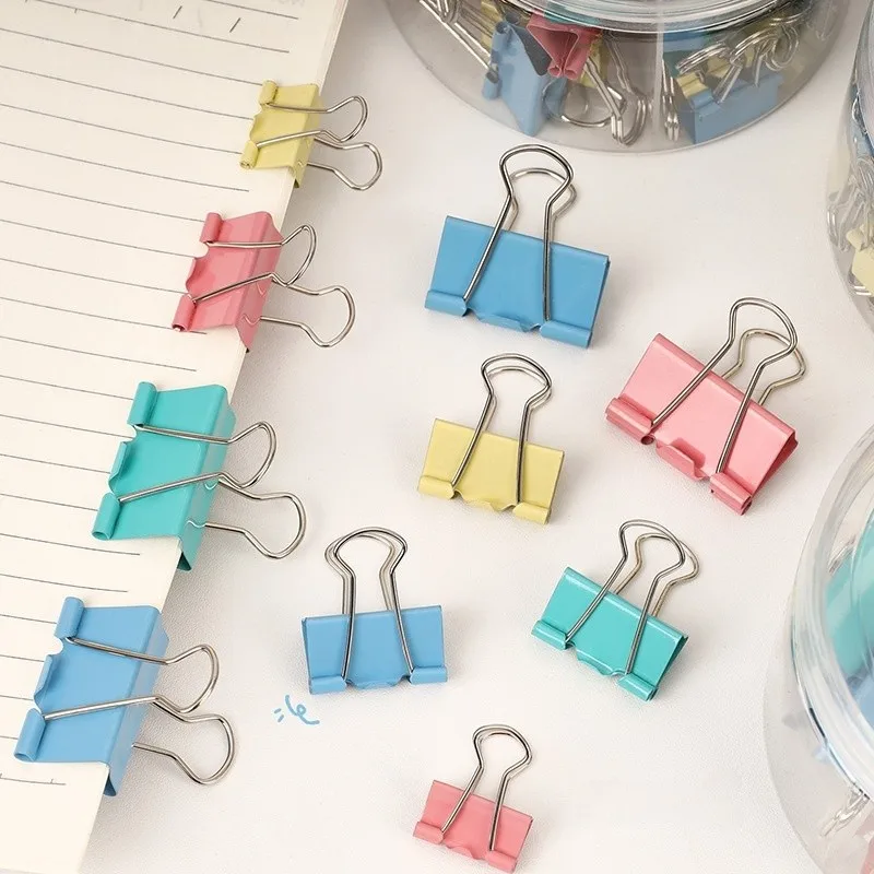 Clips de reliure de documents robustes à maintien ferme de 25 mm, 22 pièces, organisation des notes d'étude, options de plusieurs tailles pour la reliure de dossiers de bureau