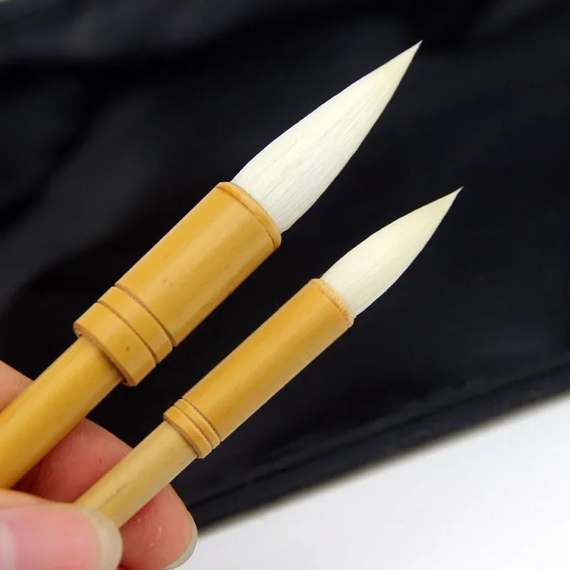 Woolen Hair Writing Lian Brush Set Running Regular Script Calligraphy Brush Meticulous Traditional Chinese Painting Coloring Pen