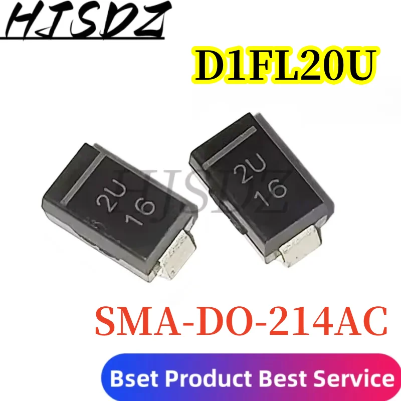 Diodo rectificador de recuperación ultrarrápida, 20PCS/LOT D1FL20U, serigrafía, chip de DO-214AC 2U