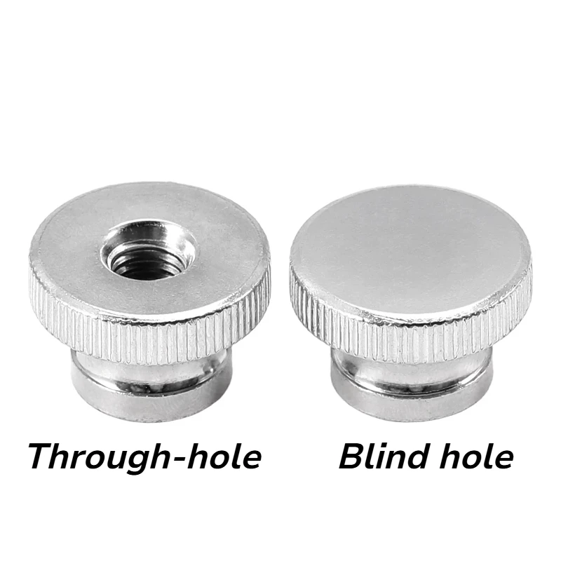 M3 M4 M5 M6 M8 M10 M12 304 Stainless Steel/Carbon Steel High Head Knurled Tighten Hand Nuts Adjust Leveling Knurled Thumb Nut