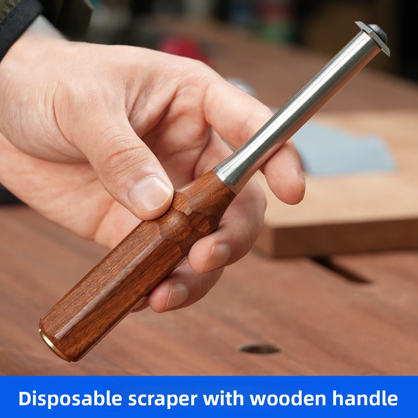 Discarded wooden handle Sour branch wood scraper Glue removal shovel Carbide knife Woodworking tool trimming and deburring