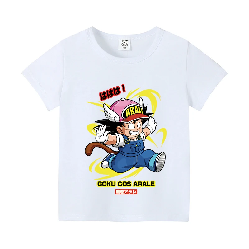 Slump Arale T-shirt Cute Girls Classic Anime Harajuku Cotton Kids Tees Streetwear Toddler Casual Short Sleeve Child Clothes Tops view 6