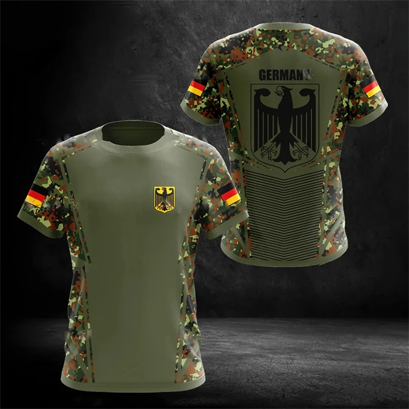 GERMANY T Shirt For Men German National Emblem Print T-shirts Ropa Hombre Summer O-neck Short-sleeved Tops Casual Unisex Tees