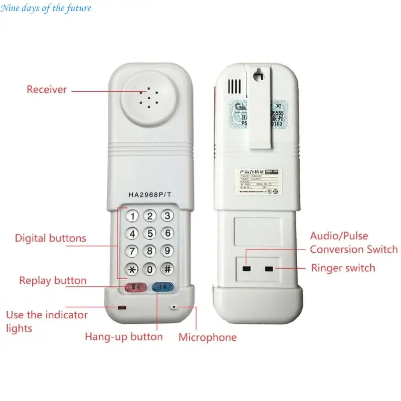 Elegant Appearance Office Telephone With Tone Conversion No External Power Required E65A