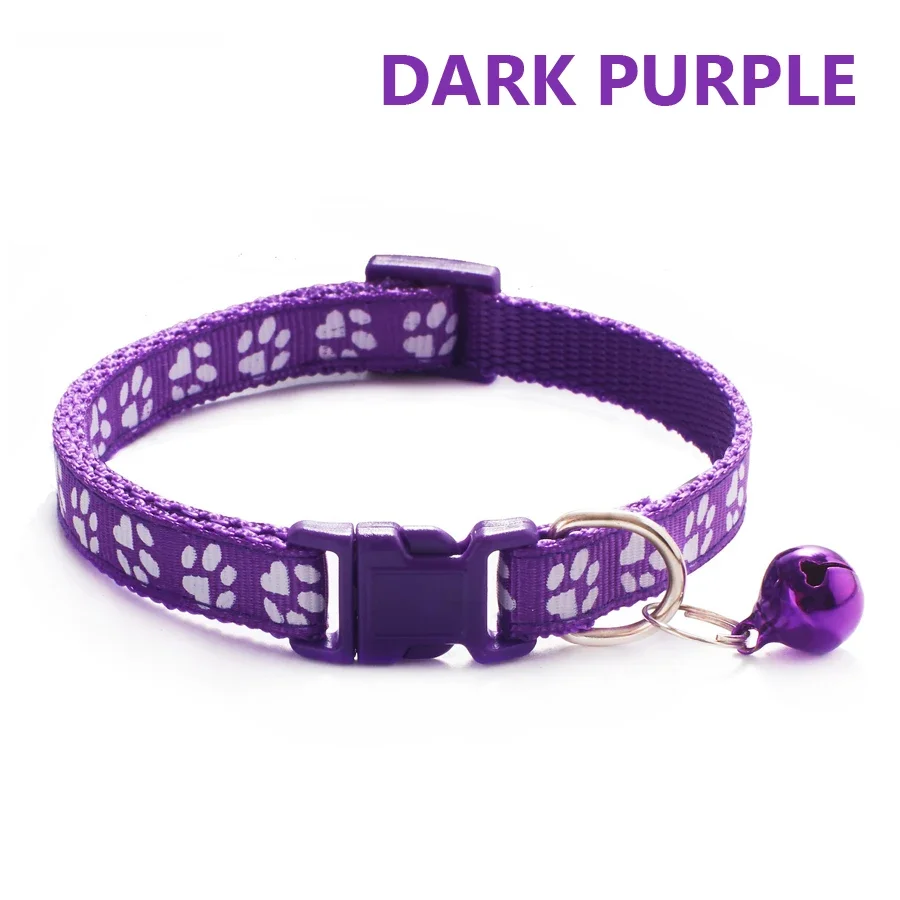 Verstellbares Fußabdruck-Halsband für Welpen, kleine Hunde, Kätzchen, Katzen mit Glocke, niedliches, weiches Halsband für den täglichen Gebrauch, 1/5 Stück – Detail 17