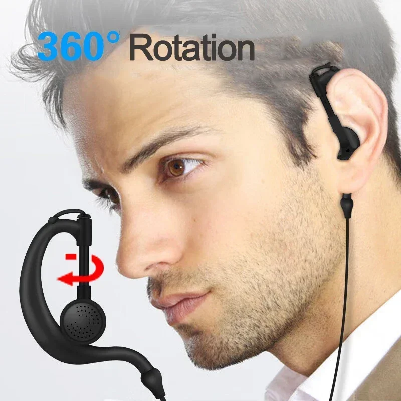 2 Pin Walkie Talkie Headset Earphone K-Plug Wired Two Way Ham Radio Earpiece For Baofeng BF-888S UV5R Walkie Talkie 992 Earwear