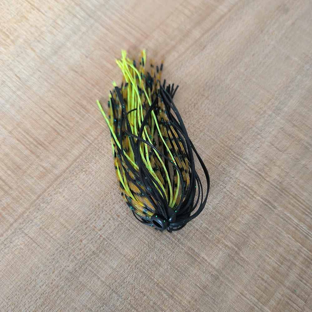 8 Bundles 50 Strands Silicone Jig Skirts Fishing Accessories for Buzzbait SpinnerBait Jighead #4