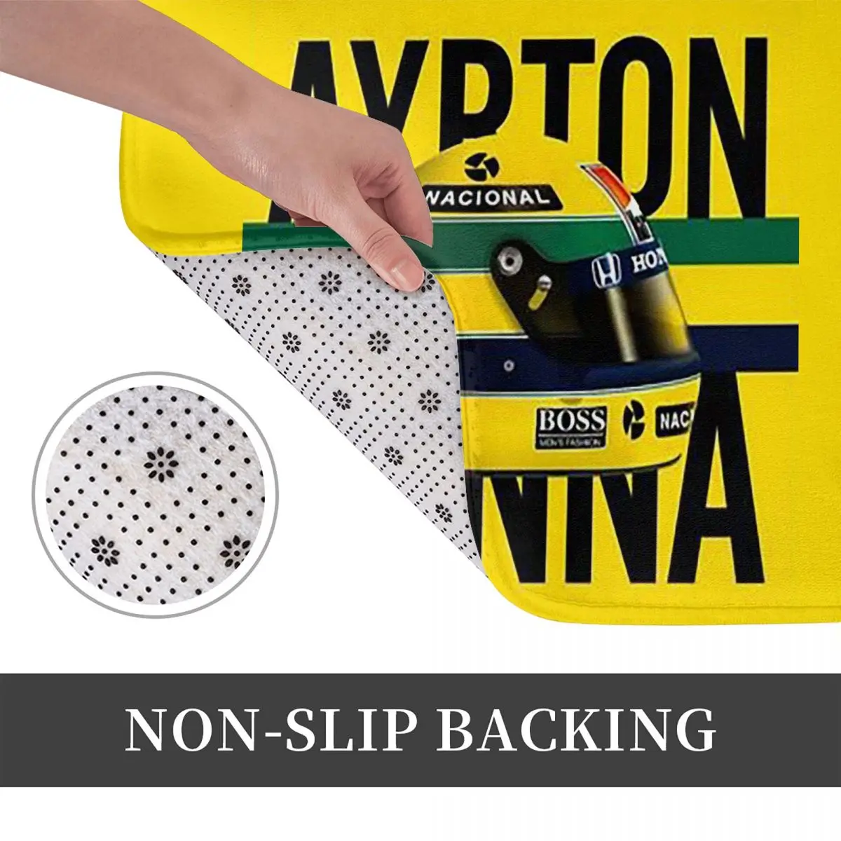 A-Ayrton-S S-Senna-S Racing Cars Anti-slip Doormat Floor Mat Carpet Rug for Kitchen Entrance Bathroom Living room Footpad Mats