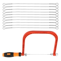 ABXF-6 Inch Coping Saw Hand Saw, Fret Saw Coping Frame And Extra 20 Pcs Replacement Blades Set For Wood,Plastic, Rubber, Ect