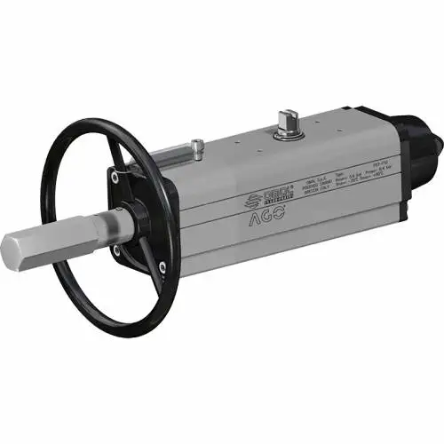 

Multi-function control two-stage stroke torque 30Nm~480Nm metering pneumatic actuator Integrated handwheel pneumatic actuator