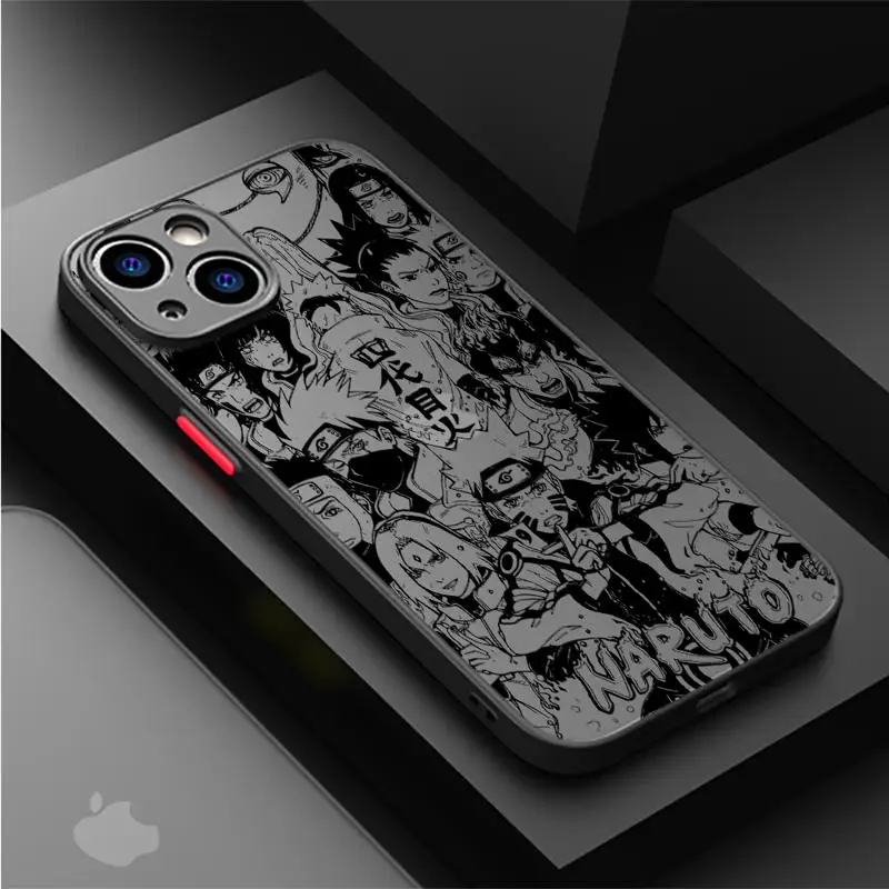 Itachis Pains Case For Apple iPhone 15 11 14 13 12 Pro 7 XR X XS Max 8 Plus 6 6S SE 2022 15Pro Black Matte Phone Funda