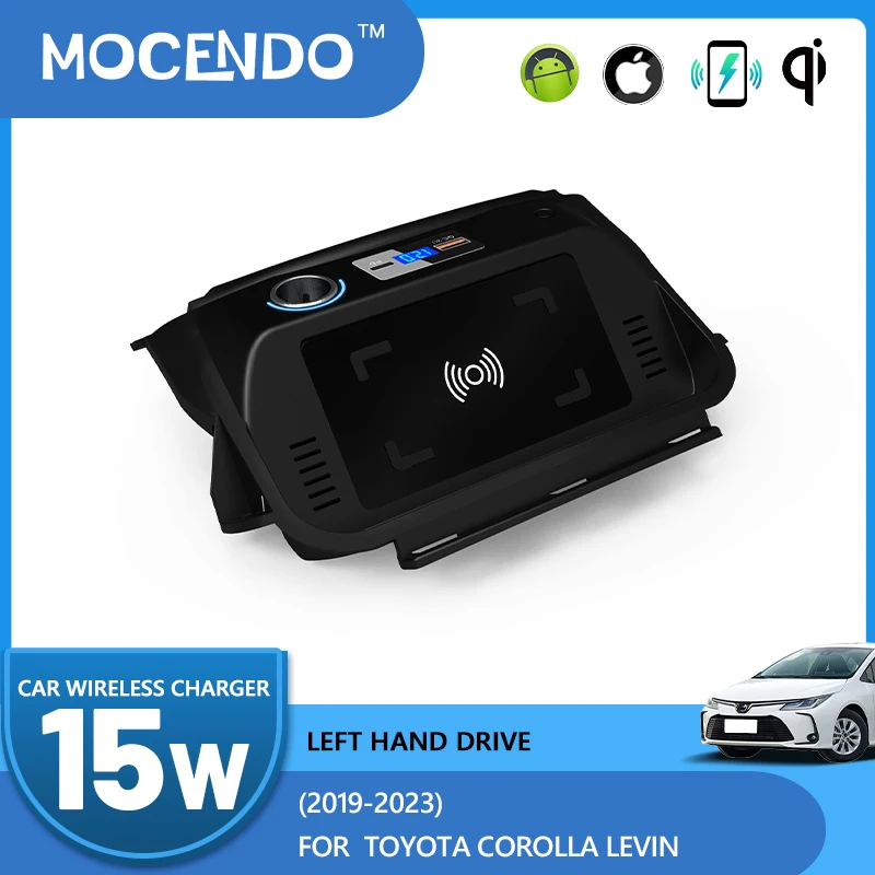 For 2019-2023 Toyota Corolla Ralink Specific 15W QI Wireless Car Charger Fast Charging OEM Fit Car Accessories