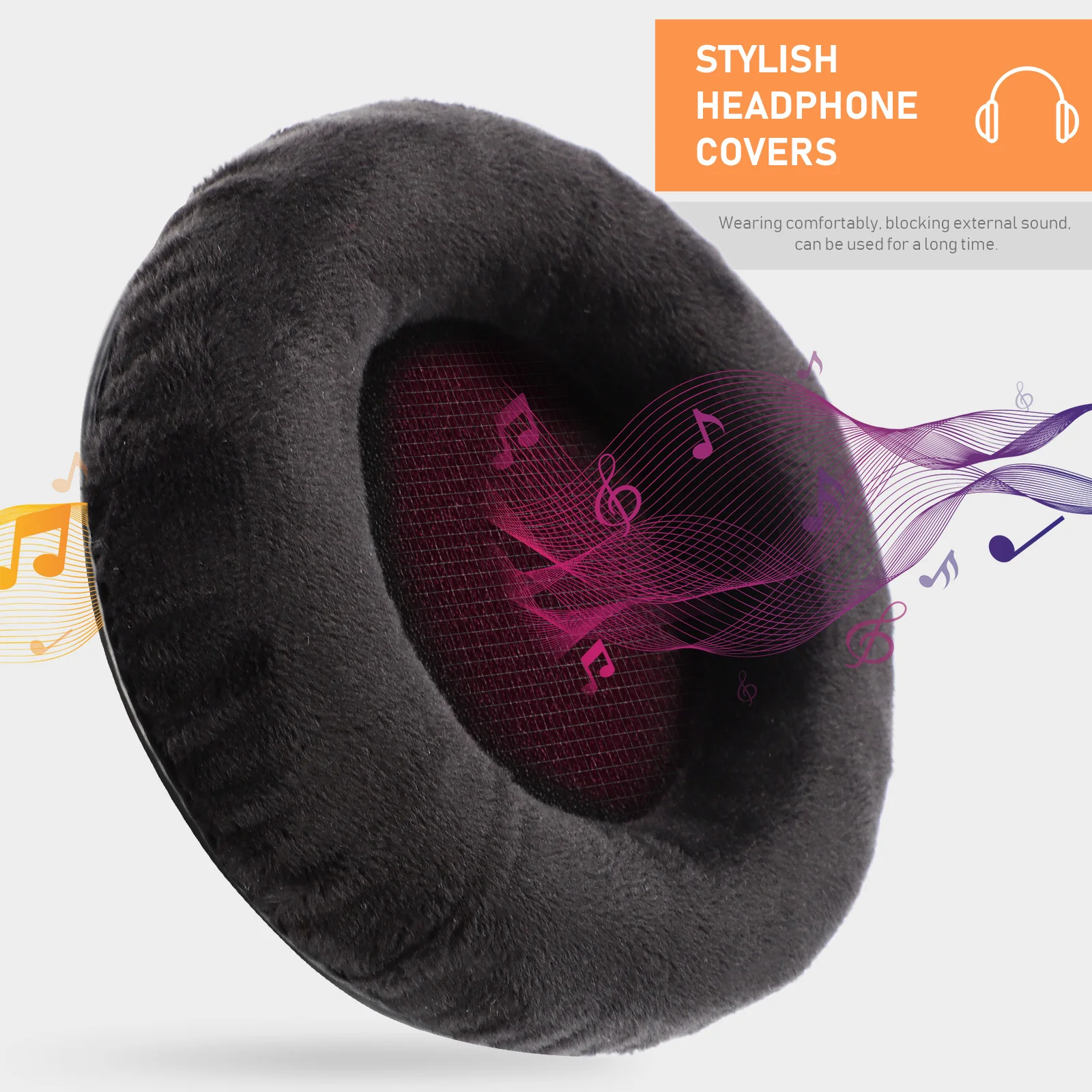 

2Pcs Headphone Ear Cushions Velvet Memory Foam T1 T5P DT880 DT990 Replace Old Pads High Elastic Comfort Over the ear Pad