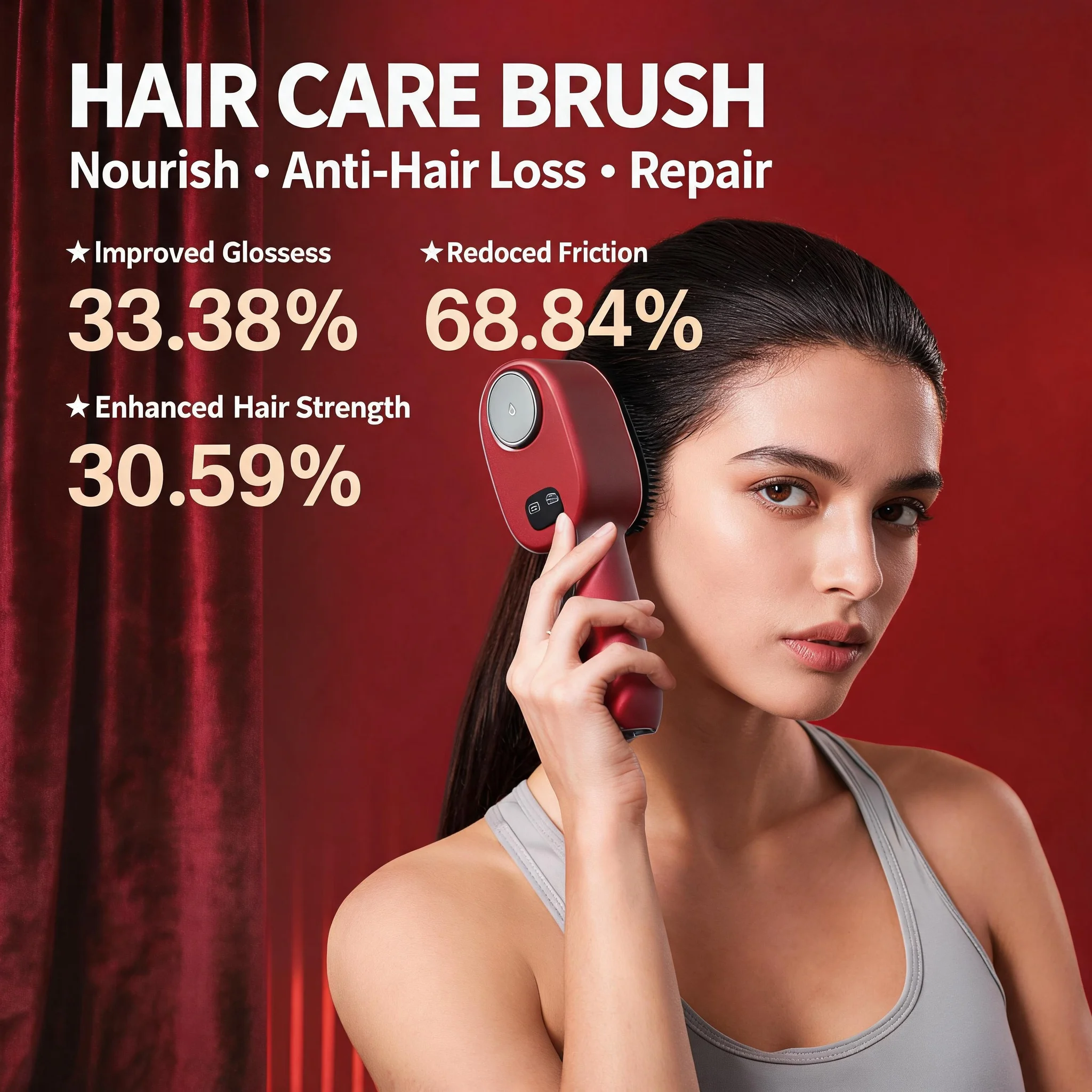 JianYouCare Electric Scalp Massage Comb Anti Hair Loss Head Massager EMS Vibration Head Massage Oil Applicator mist nourishing