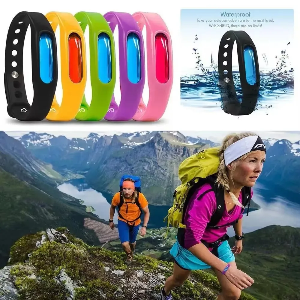 5/10 pçs anti mosquito pragas insetos insetos anti mosquito à prova dwaterproof água pulseira repelente de pulso pulseira cápsula repelente