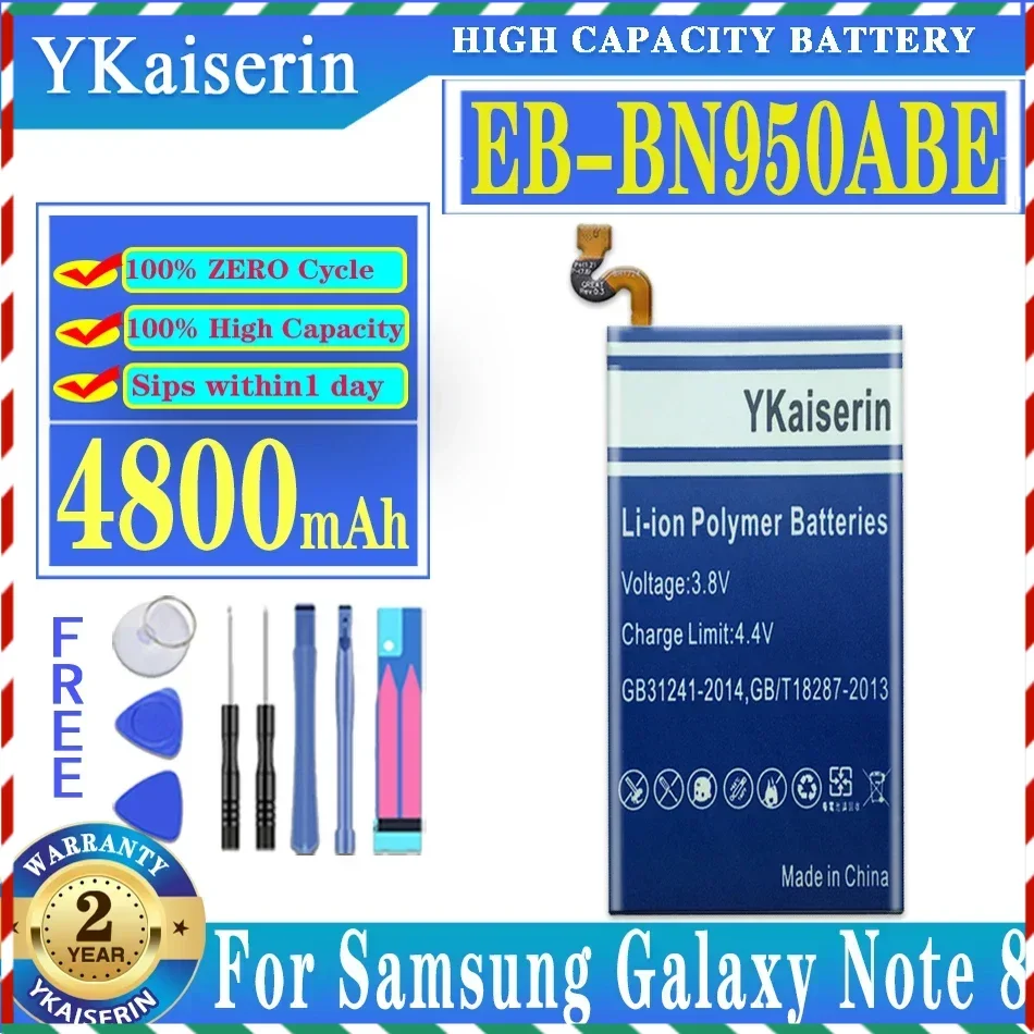 Note8 N950 Battery 4800mAh EB-BN950ABE for Samsung Galaxy Note 8 N950 SM-N950F N950FD N950U/U1 N950W N950N N9500 N9508 N950D