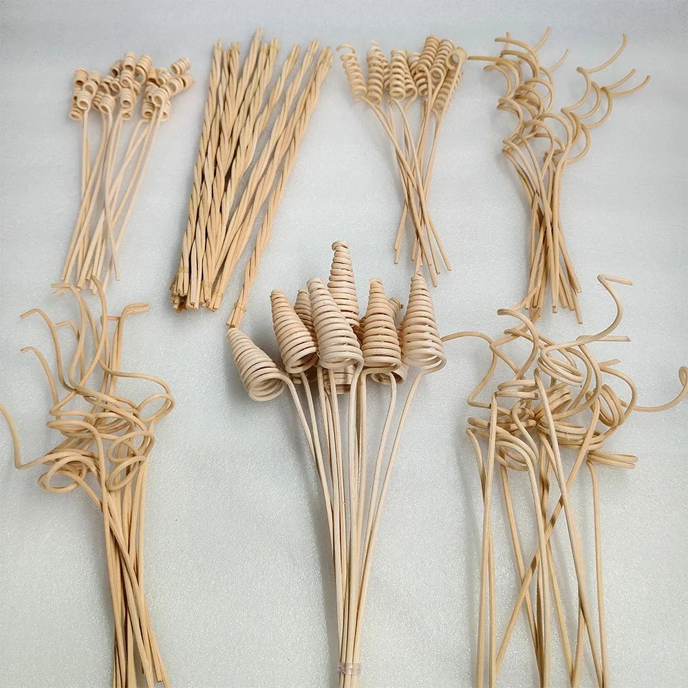 10Pcs Handmade Shaped Rattan Reed Diffuser Sticks - Aromatherapy Volatile Rods for Home Fragrance, Decor Accessories