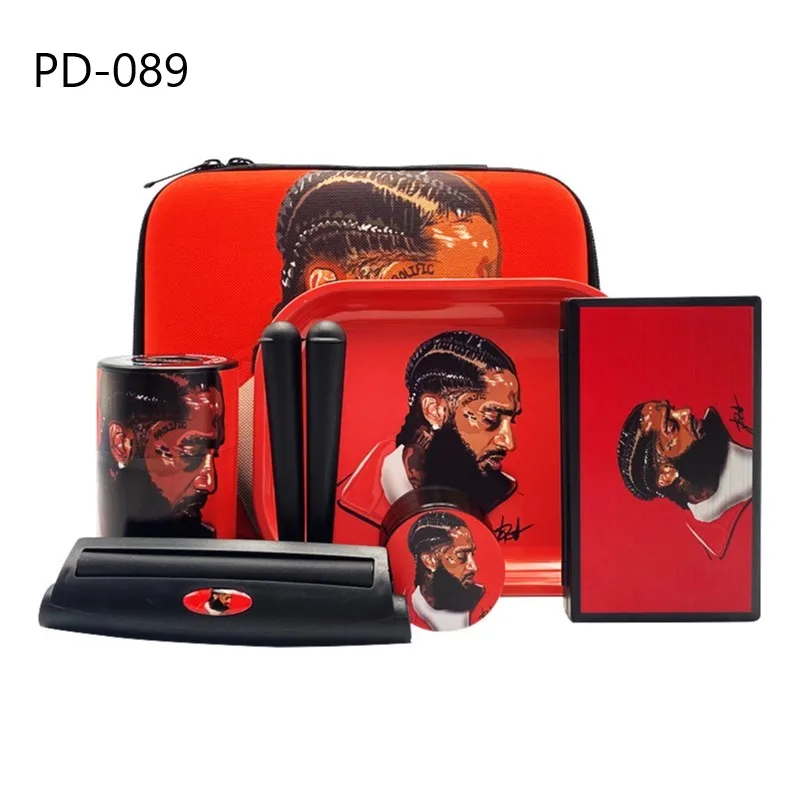 Baru Multi-pola Set Rokok Portabel Beberapa Seri Set Pipa Baki Rokok Penggiling Rokok Set Rol Rokok