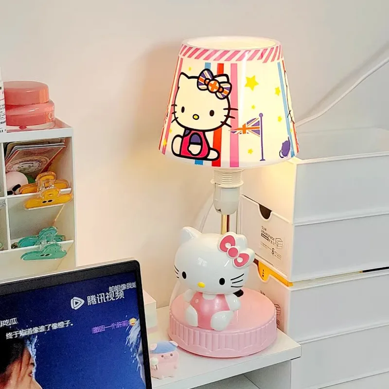 Disney Hello Kitty cartoon ins style adjustable plug-in night light for children's bedroom warm desk lamp cute holiday gift