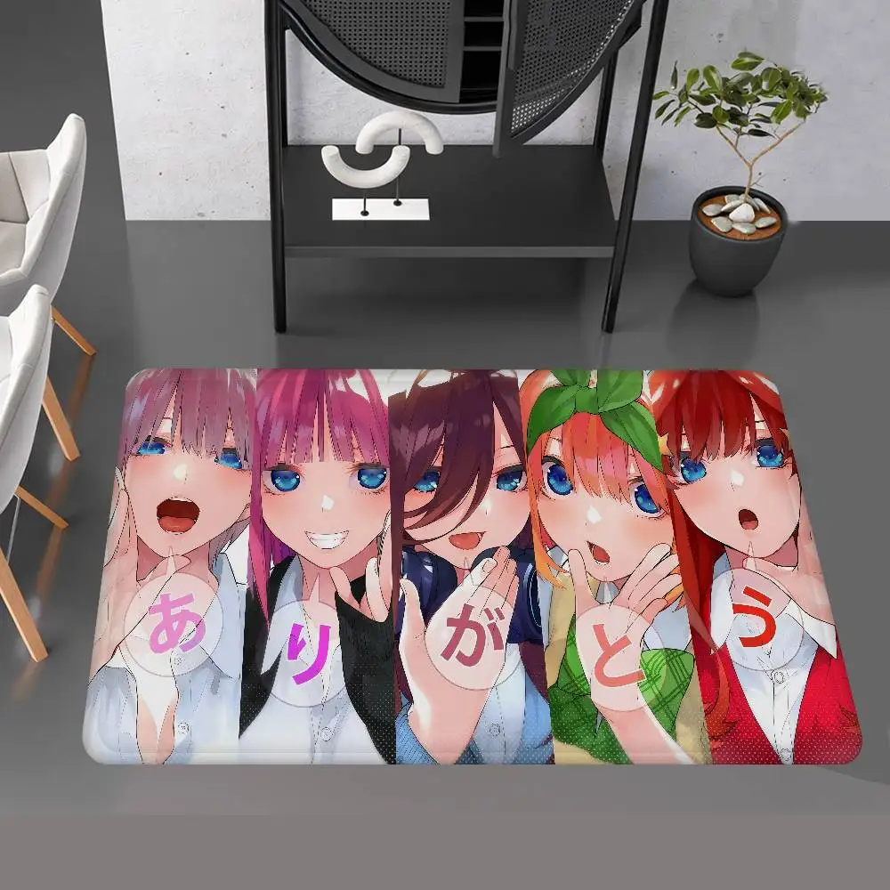 Anime T-The Q-Quintessential Q-Quintuplets Door Mat Room Bedroom Decoration Balcony Doormat Living Room Doormat Area Rug