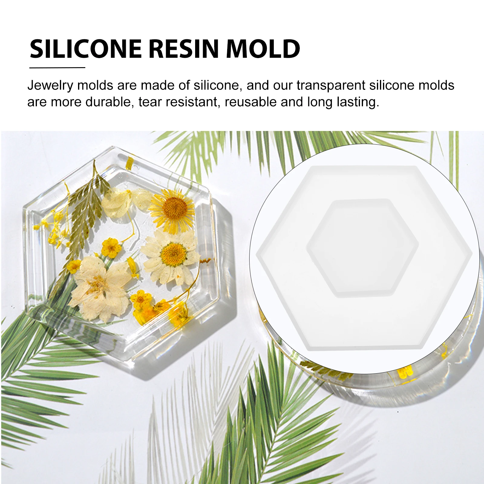 

3pcs Silicone Hexagon Mold Crystal Epoxy Casting Diy Jewelry Making Crafts Reusable Durable High Quality Large Small Sizes