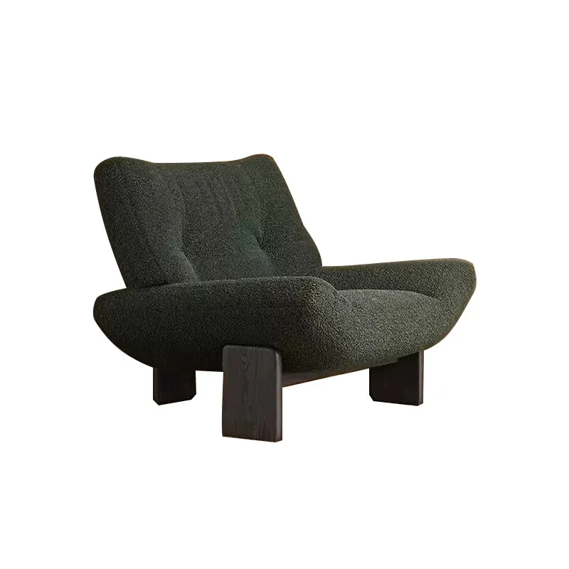 

Single sofa chair designer high-end ash wood balcony creative retro lazy leisure chair