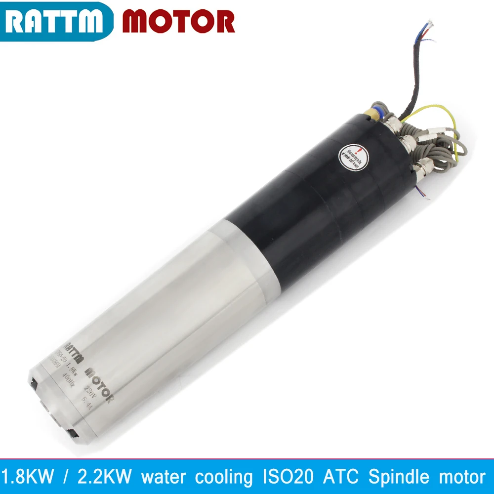 

1.8KW ISO20 220V ATC Spindle Water cooling Automatic tool change for CNC metal Milling Router 24Z Permanent POWER
