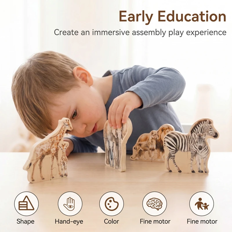 

1 2 3 Years Montessori Toys Hand Grab Board Alphabet Number Cognition Learning Educational Toys Baby Wooden Puzzles Toddler Toys