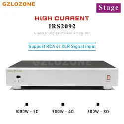 High power 1000W stereo IRS2092+IRFB4227 Class D Digital Stage Power amplifier With RCA/XLR input