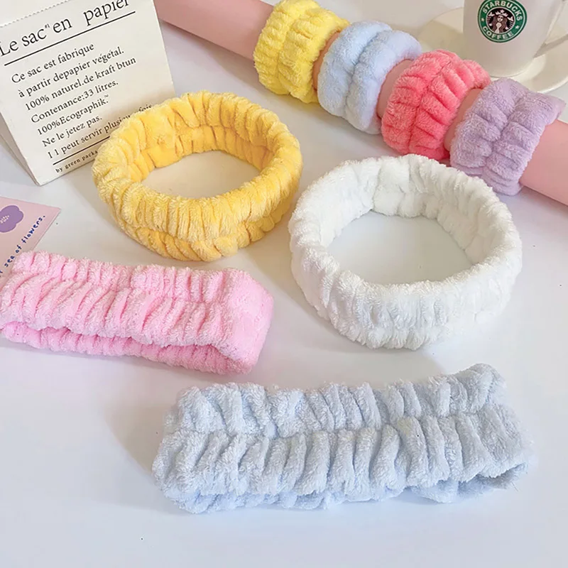 Non-Slip Fleece Face Hairbands para Mulheres, Anel de Lavagem Facial Cabelo, Meninas Headwear, Headband, 1Pc