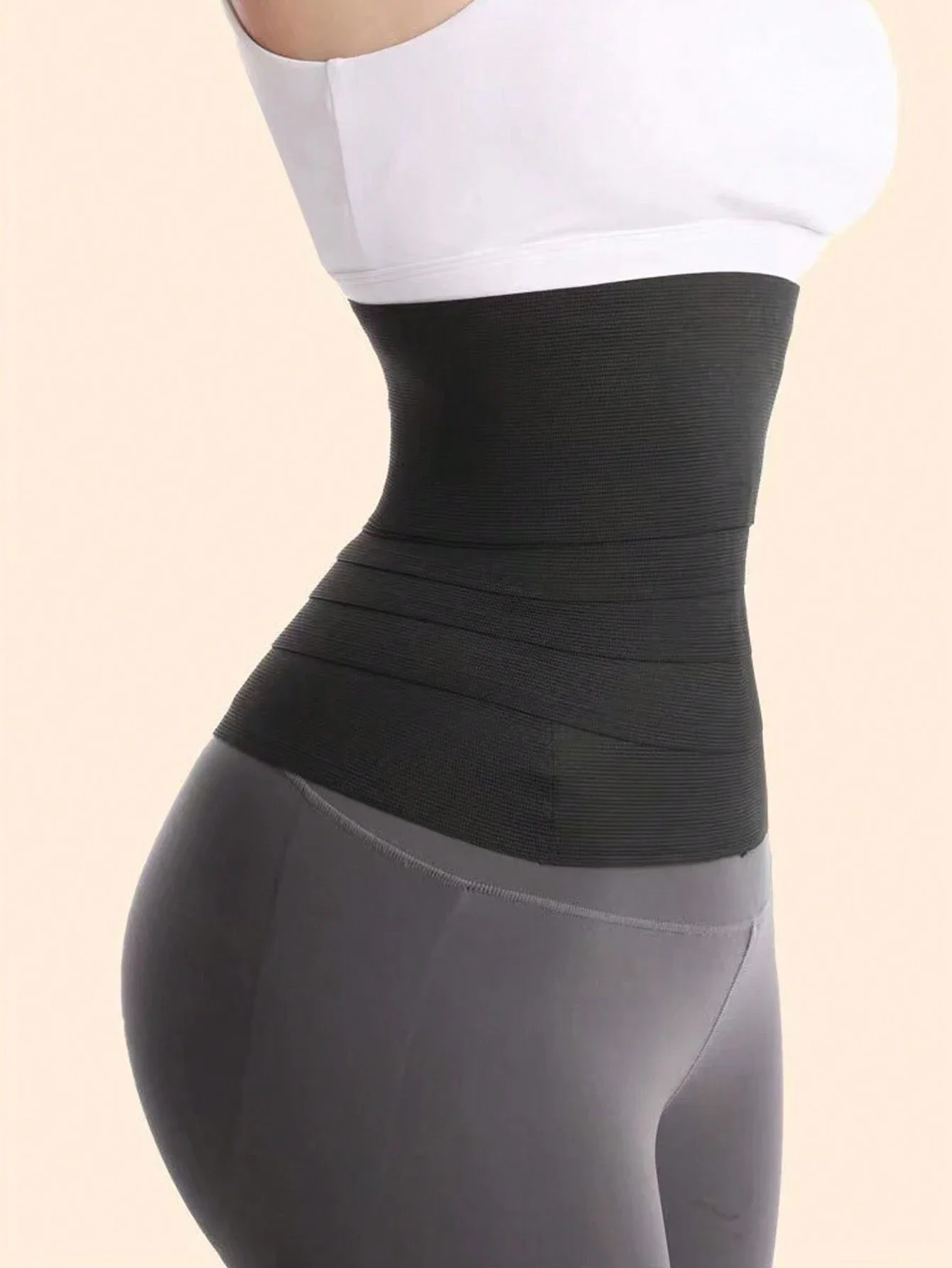 1pc Adjustable Body Shaper Waist Trainer Belt, Wrap Trainer For Abdominal Fitness, Sports