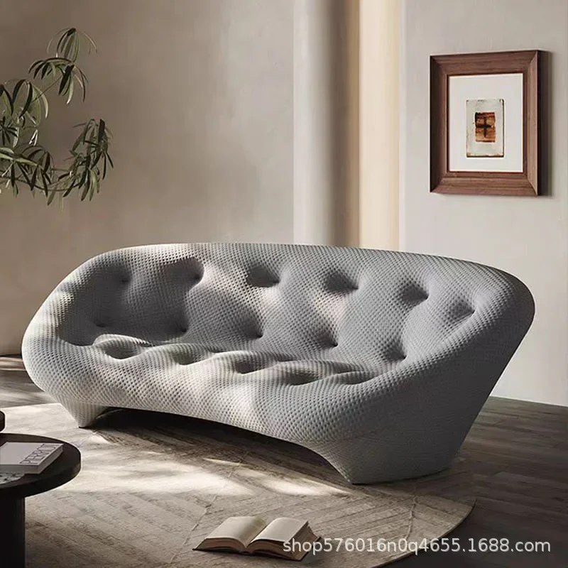 

Отель специальной формы, изогнутая гостиная, диван-ракушка, квартира, маленькая квартира, трехместный стиль, хлопковый 3D тканевый диван, вилла